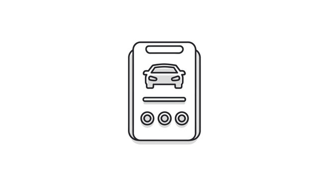 Minimalist Car Control Interface Design Representing Modern Vehicle Technology
