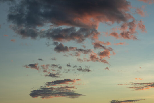 Sunset Clouds in a Blue Sky