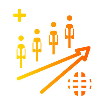 overpopulation gradient icon
