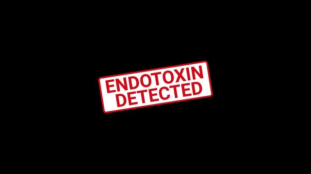 Endotoxin Detected Warning Stamp Animation