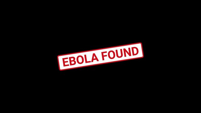 Ebola Found Warning Stamp Animation