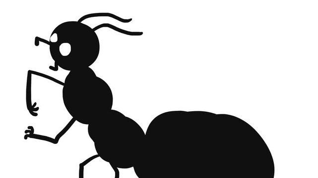 A large, ant-like insect that moves its legs, antennae, and chelicerae.