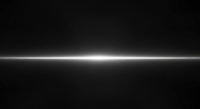 Abstract Anamorphic Lens Flare Light Streak on Black Background