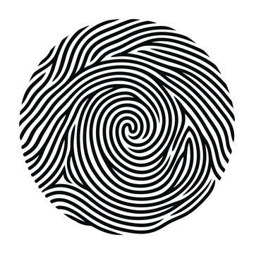 Fingerprint spiral pattern close-up