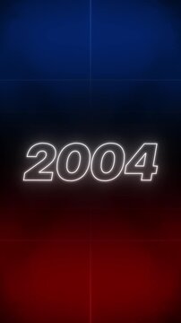 2004 Text Retro Style vertical