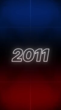 2011 Text Retro Style vertical