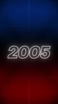 2005 Text Retro Style vertical