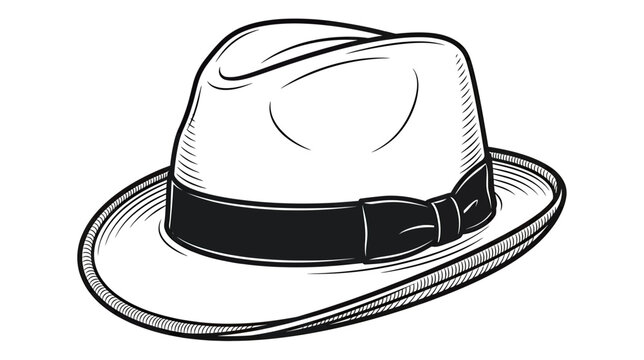 Vintage Fedora Hat Illustration - Classic Style Accessory