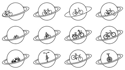 Bicycle Evolution on Saturn Planet Rings © Akun
