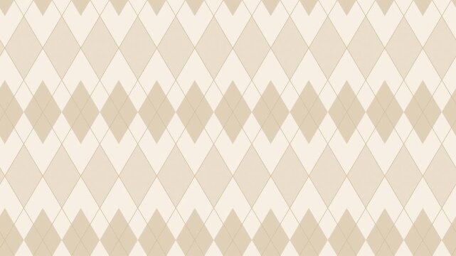 Beige argyle diamond pattern scrolling, british classic seamless loop background