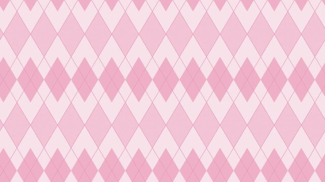 Pink argyle diamond pattern scrolling, british classic seamless loop background