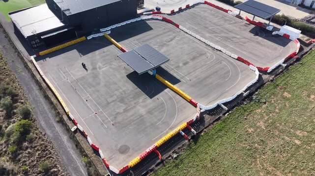 empty learner drive area aerial view
