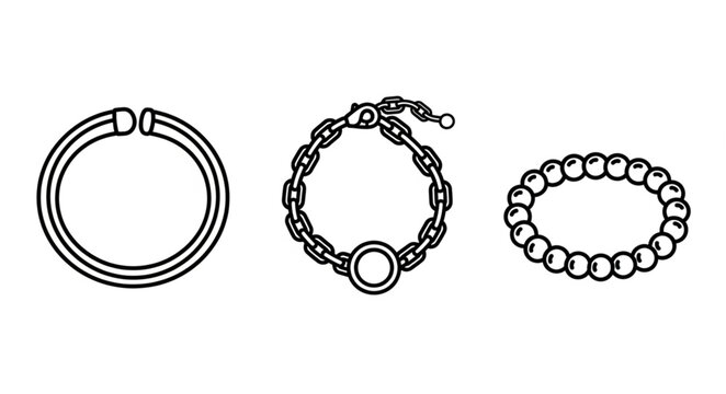 Assorted Ring and Bracelet Designs Illustration