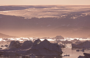 greenland arctic shelf ice at dusk © Till