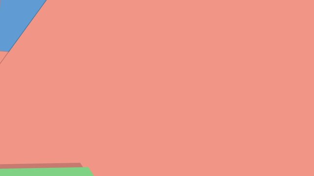Procedural art abstract graphic with salmon pink blocks and blue corner, suitable for modern digital design projects, backgrounds, and web elements.