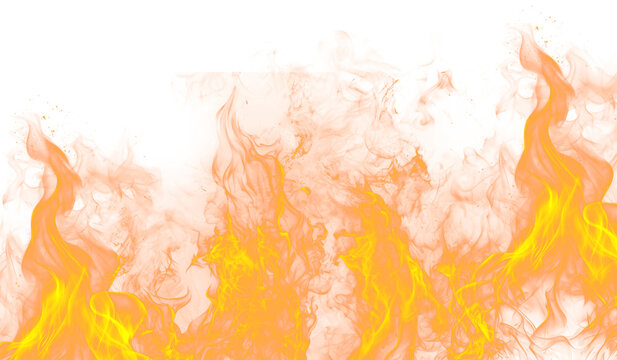 Realistic Fire Flame Overlay With Transparent Background Effect
