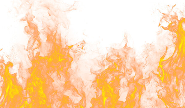 Realistic Fire Flame Overlay Effects With Bright Heat Texture