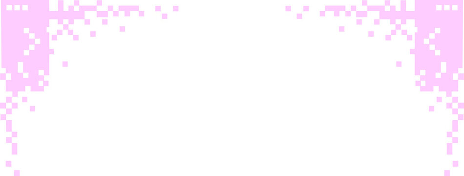 Abstract red pixel corner pattern.