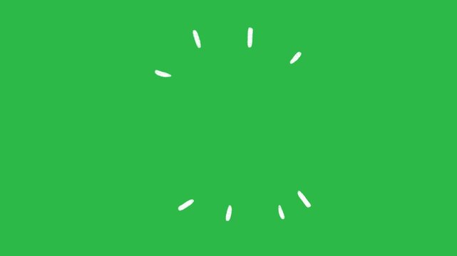 Hand Drawn Radial Burst Line Accent FX Overlay on Green Screen Background
