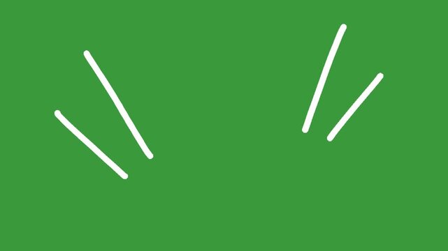 Hand-Drawn Animated Simple Shine Effect Transition Element on Green Screen | Doodle Sparkle