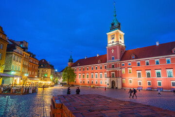 Obraz premium Warsaw city skyline, cityscape of Poland