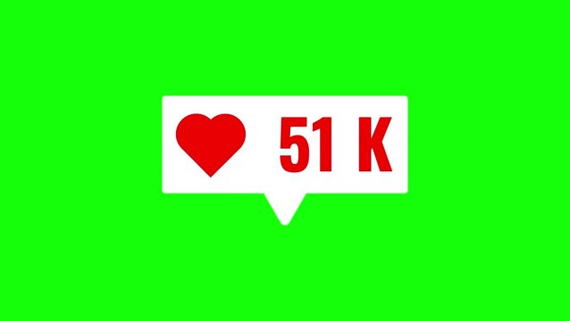 Beautiful Close-up of Social Like Icon With Counter on Website Quickly Increasing. Motion Graphic concept Animation