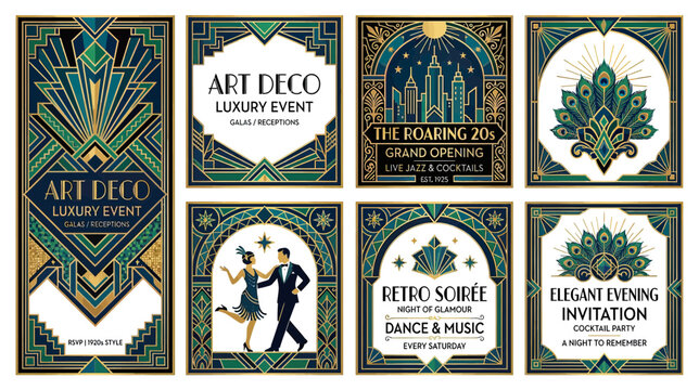 Art Deco Invitation Templates - Vintage Luxury Event Design