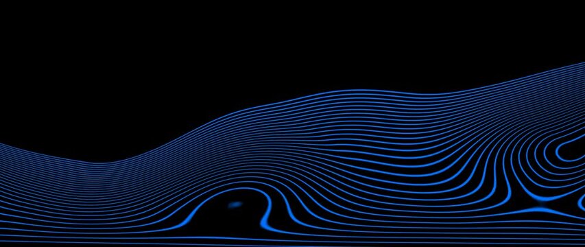Futuristic Digital Wave Motion with Glowing Green Curves, flowing particle vector abstract background Computer Animation, Abstract Green Wave Motion Background 4K Seamless Loop