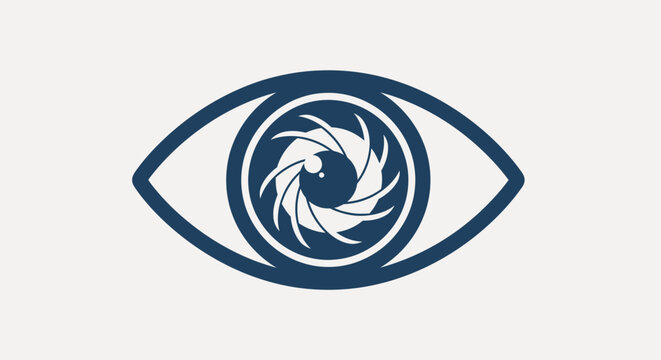 Conceptual image of a photographic lens merged with an eye, representing vision