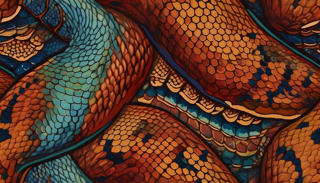 seamless snake skin pattern exotic african animal texture