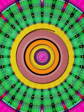 Colorful Geometric Circular Abstract Pattern