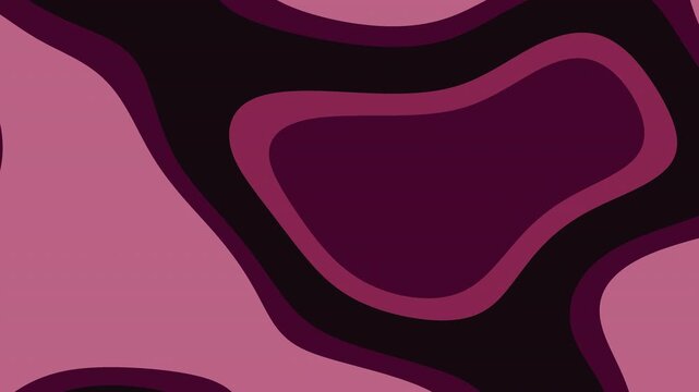 Abstract fluid wavy shapes animation background in pink and dark purple. Ideal for motion graphics, intro screens, social media, presentations, and overlays.