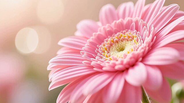 Pink gerbera daisy with soft background