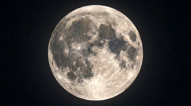 Eerie halloween full moon night spooky lunar landscape with stars for october 31st celebrations