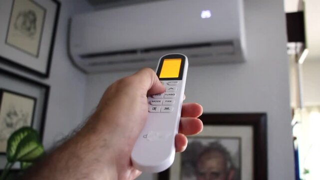 Aire acondcionado encender con mando a distancia enfriar bajar temperatura air conditioning cooling control remoto on turbo mode refrigerator refresh