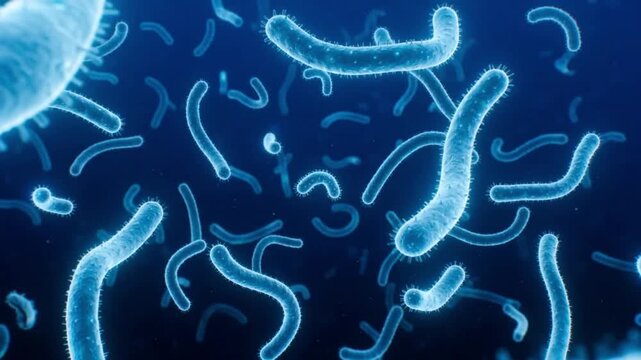 bacteria under microscope