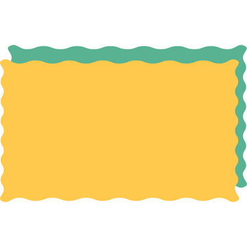 Scalloped Edge Label Shape