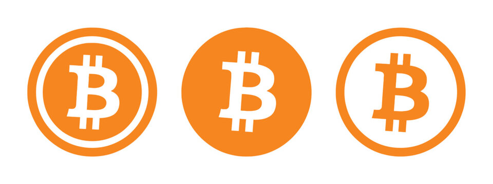 Bitcoin cryptocurrency logo vector, digital currency symbol, crypto coin