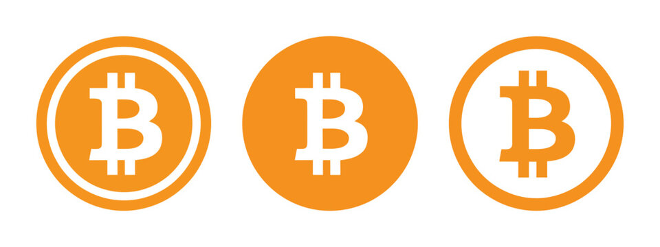 Bitcoin cryptocurrency logo vector, digital currency symbol, crypto coin