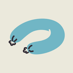 Ring Bologna Sausage Minimalistic Flat Icon © nasik