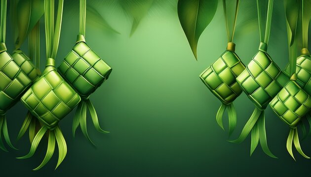 hari raya aidilfitri ketupat background