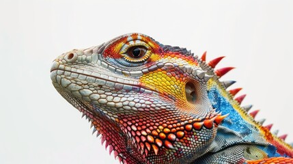 Fototapeta premium Multicolored lizard closeup