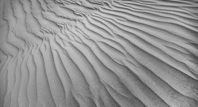 Beautiful abstract white sand dune rippled desert texture natural wave pattern. Minimal abstract nature closeup, soft organic detail. Neutral wall art background, elegant sand texture wallpaper design