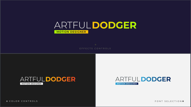 Modern Label Reveal Titles