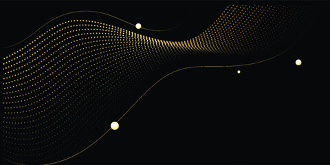 Abstract shiny color gold wave design element. Vector illustration. Merry Christmas and Happy New Year Background. BG for invitation and greeting card © Arthur