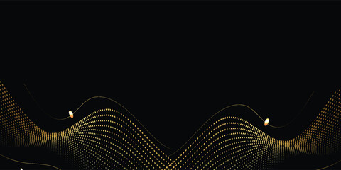 Abstract shiny color gold wave design element. Vector illustration. Merry Christmas and Happy New Year Background. BG for invitation and greeting card © Arthur