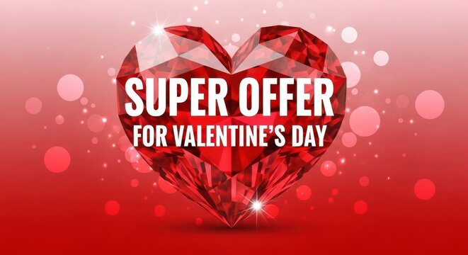 Valentine's day special offer featuring a heart-shaped gift box