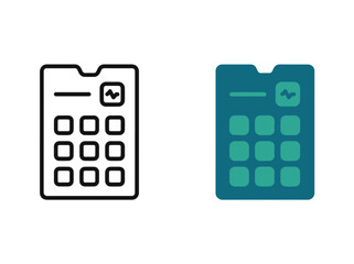 Naklejka premium Modern mobile app interface calculator and data input control icons