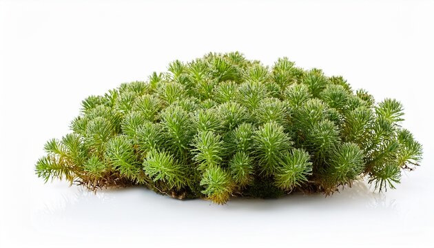 Oakmoss Plant Evernia Prunastri Isolated With Clipping Path Against Clean White Background