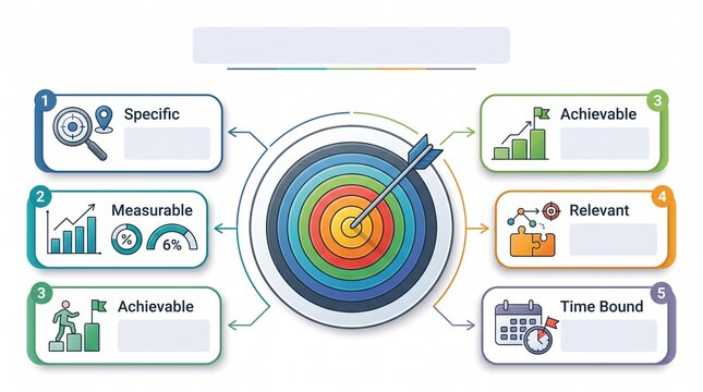 SMART Goals Infographic for Business Planning and Goal Achievement